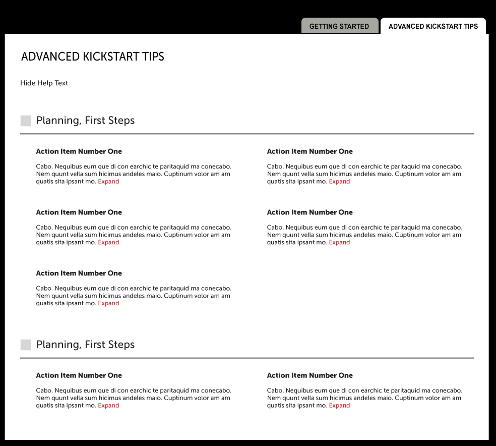 Advanced Help Mockup